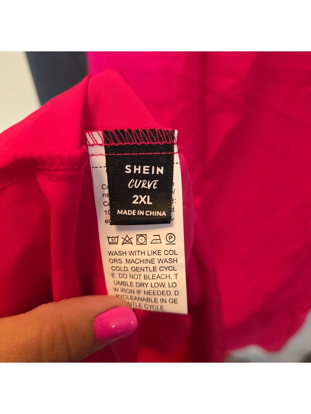 SHEIN Women's Curve Pink Polyester Short Sleeve Dress- 2XL - Picture 4 of 8